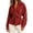 01-Red2270, variant on SONXAHE Faux Suede Wrap Tie Waist Jacket For Women Lapel Collar Long Sleeve Cropped Casual Outerwear Coat