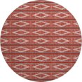 thumbnail image 2 of Addison Rugs Mayfield Premium Machine Washable Transitional Geometric Red Round Rug, 8' x 8', 2 of 5