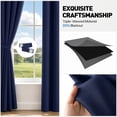 thumbnail image 6 of Blue Blackout Curtains 52 x 84 inch, Thermal Insulated Grommet Black Curtains Set of 2, Noise Reduce Room Darkening Drapes for Bedroom, Living Room, Privacy Protection & Energy Saving, 6 of 7