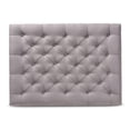 thumbnail image 5 of Bowery Hill Gray Linen Upholstered Graywashed Wood Cocktail Ottoman, 5 of 9