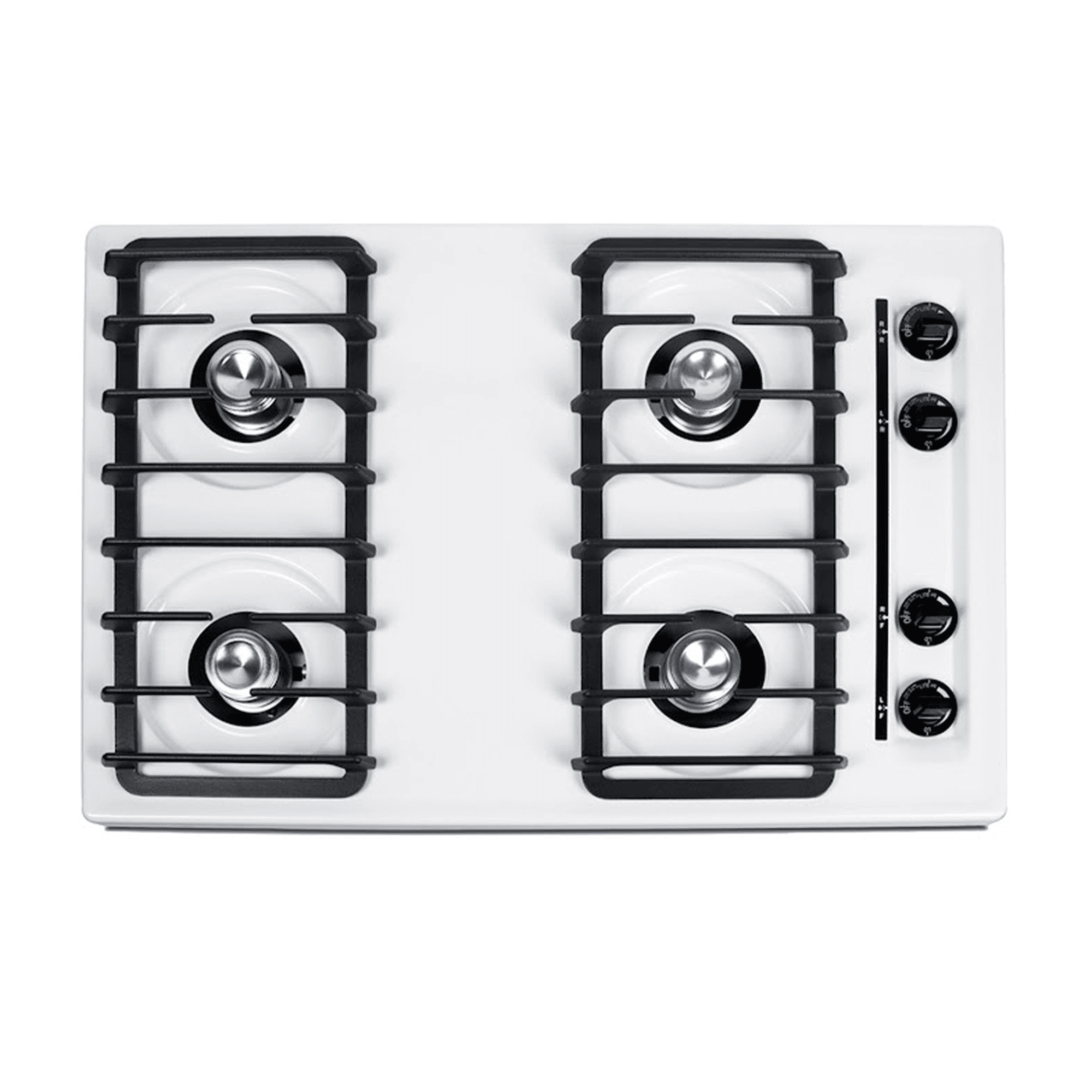 Summit 30" Gas Cooktop, 4-Burner, Electric Ignition, 115V, White - WNL053I