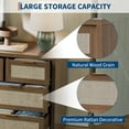 thumbnail image 4 of 53" Rattan Dresser for Bedroom, Modern 7 Drawer Double Dresser with Metal Handles, Wood Storage Chest of Drawers fo Bedroom,Living Room,Hallway, 4 of 7