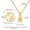thumbnail image 2 of 14K Gold Plated Necklace for Women Square Cubic Zirconia Initial A Necklaces for Her Valentine's Day Christmas Birthdady Gift, 2 of 5