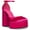 Magenta, variant on Womens Dion Block Heel Ankle Strap Platform Heels
