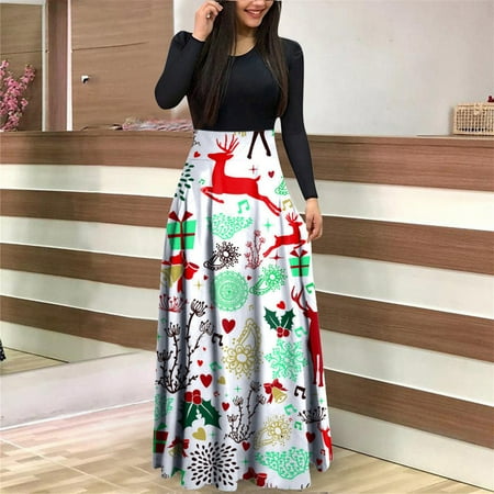 

ViLaViDe Women Christmas Long Sleeve O Neck 1950s Housewife Evening Party Prom Dress Womens Loose Fit Tops Pack of Turtle Neck Top for Women Beige Bra Casual Women White L