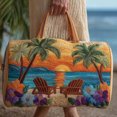 thumbnail image 6 of Quilted Embroidered Travel Duffel Bag 16x8x8 Inch, Compact Overnight Bag with Padded Handles, Gym Yoga Tote, Vacation Carry-On Bag, 6 of 7