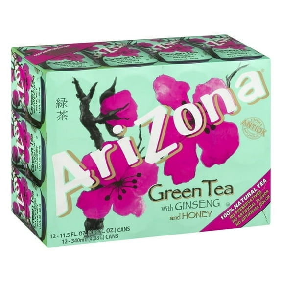 Arizona Green Tea with Ginseng & Honey 11.5 oz Cans
