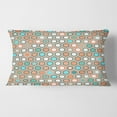 thumbnail image 2 of Designart Retro Hexagon Pattern III' Mid-Century Modern Throw Pillow - 12x20, 2 of 2
