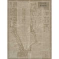 thumbnail image 3 of Schlabach, Sue 15x18 Black Modern Framed Museum Art Print Titled - Blueprint Map New York Taupe, 3 of 5
