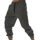 thumbnail image 1 of Pantalones largos para hombre con cordón, cintura elástica y forro polar, color liso, bolsillo, sudadera con capucha y pierna ajustada, pantalones de chándal holgados, pantalones para hombre, 1 of 5