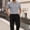 Gray, variant on Boyscolos Men's Solid Color Turndown Collar Button Pullover Short Sleeve Knit Sweater, Breathable Casual Tops Yellow L