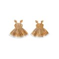 thumbnail image 2 of RUINIXCW Toddler Baby Girl Velvet Christmas Dress Kids Santa Gingerbread Christmas Outfit Infant Baby Girl Fall Winter Plush Trim Flying Sleeve Xmas Dress, 2 of 4