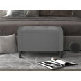thumbnail image 1 of HMD Braylen Rembourré 29" Flip Top Banc de Rangement, Gris, 1 of 5