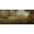 thumbnail image 2 of Kennett Watkins 14x8 Black Ornate Wood Framed Double Matted Museum Art Print Titled: Waikato River, 2 of 5