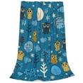 thumbnail image 2 of Bingfone Cute Colorful Owls And Trees Print Flannel Fleece Blanket Throw Blanket For Bed,Sofa,Couch,Travel,Camping(60"X50"), 2 of 9