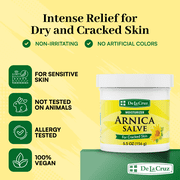 De La Cruz Arnica Salve Lotion, Relief for Sore, Dry, Cracked Hands, Elbows, Feet, 5.5 oz