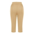 thumbnail image 5 of BUIGTTKLOP Yoga Capri for Women Trendy High Waisted Cropped Pants Wide Leg Capris Summer Going out Athletic Sweatpants, 5 of 6