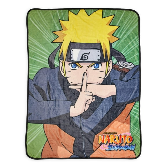 Naruto Shippuden Naruto Uzumaki Character Fleece Throw Blanket | 60 x 45 Inches