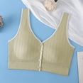 thumbnail image 2 of Tsesme Front Closure Bras for Women Full Cup Wireless Ribbed Bra Support Push up Everyday Bralettes, 2 of 3