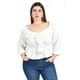 thumbnail image 1 of Blusa con volantes Roman Fashion /Tallas Extras, 1906 (Blanco) blanco 38, 1 of 5