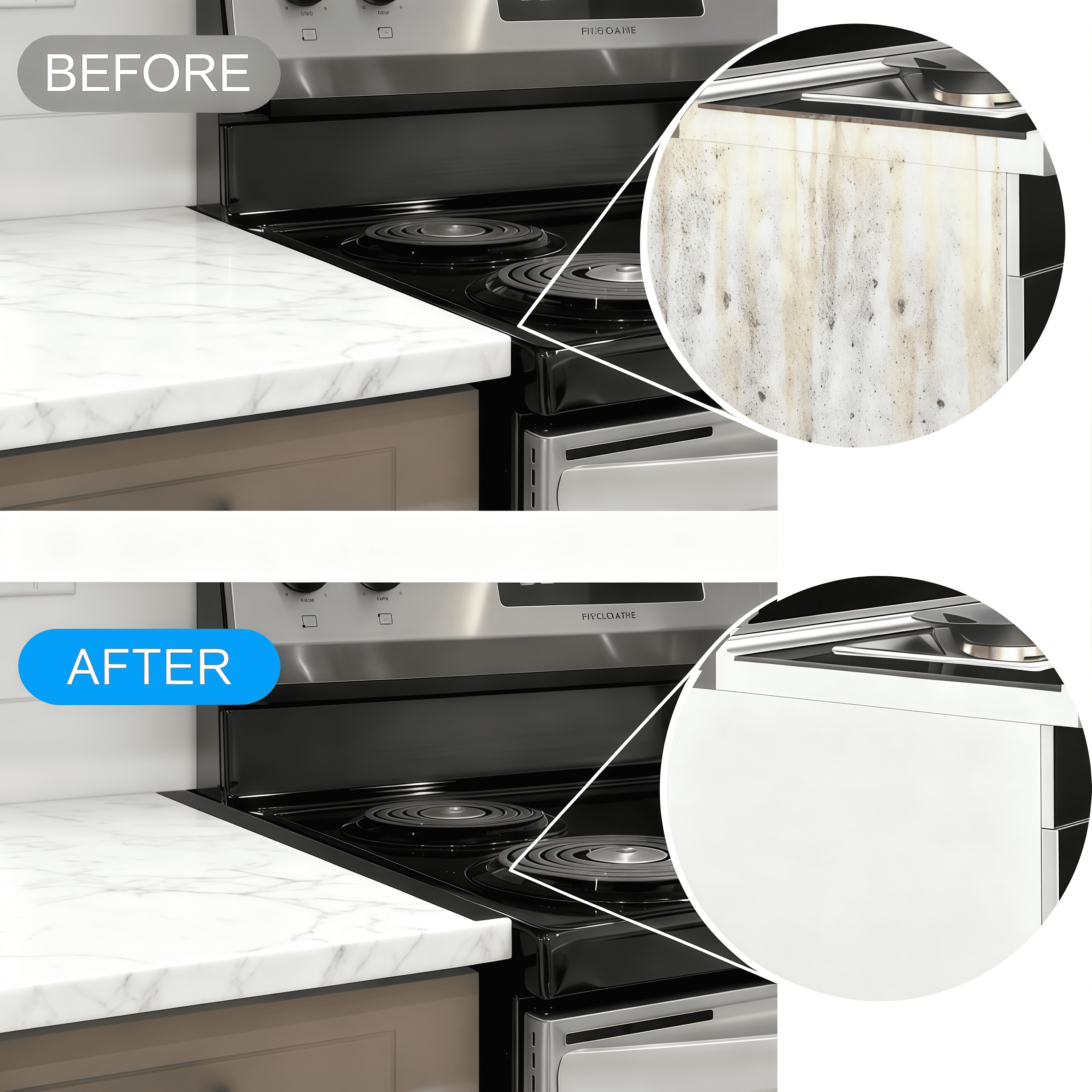 ZHIJYBO 2 Pack Stainless Steel Stove Gap Covers, Stove Gap Filler for Kitchen, Stove Counter Gap Cover Trim Kit, Oven Gap Filler Heat Resistant & Easy Clean,  Adjustable Length 13.8" To 27.5", Black