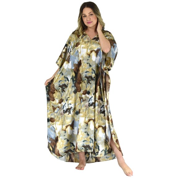 Up2date Fashion's Women's Caftan / Kaftan, Abstract Print, One Size Plus, Style Caf-7C2