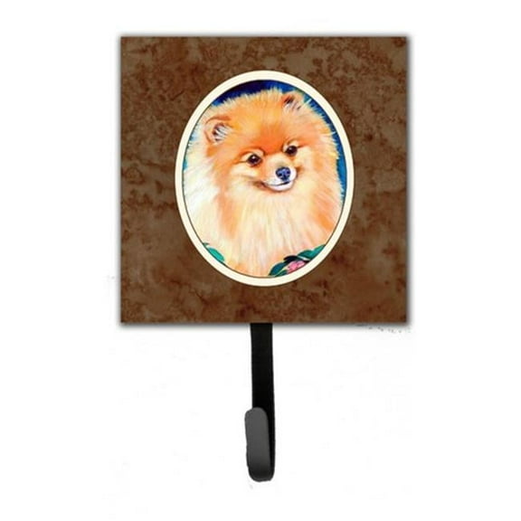 Pomeranian Leash or Key Holder, 6 x 1.25 x 4.25 in.