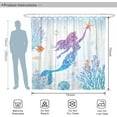 thumbnail image 5 of Cute Pink Mermaid Shower Curtains for Bathroom Glitter Fish Scale Coral Girls Shower Curtain Kids Bathroom Decor Polyester Fabric-72''''x72'''', 5 of 6