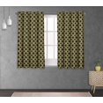 thumbnail image 2 of S4sassy Cotton Duck Pineapple Black Fruits short window&nbsp;treatment double panel eyelet&nbsp;curtain&nbsp;drapes- 54x56 Inches, 2 of 4