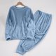 thumbnail image 1 of TaTaai Cozy Flannel Pajama Set for Women， Winter Warm Sleepwear with Elastic Waistband， Soft Plush Long Sleeve Loungewear for Indoor Wear Gift, 1 of 6