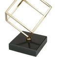 thumbnail image 4 of 11" x 19" Black Marble Gymnast Sculpture with Gold Cube Base, by DecMode, 4 of 8