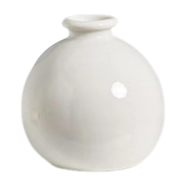Jarrón de cerámica para flores, maceta para plantas, maceta de escritorio, maceta para habitación, soporte para flores Blanco
