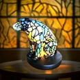 thumbnail image 5 of Herrnalise Dream Animal Table Lamp,Retro Painting Bohemian Resin Decorative Bedside Lamp,Stained Resin Animal Series Night Light Bedside Bedroom Decoration for Animal Lover Christmas Gift(Leopard), 5 of 8