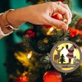 thumbnail image 4 of Xihbxyly Oferta Relampago Cabaña Navideña de Madera, Adornos Navideños Colgantes, Decoración Navideña Colgante para Árbol de Navidad Iluminado, 4 of 6
