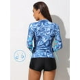 thumbnail image 3 of Charmo Women's Long Sleeve Rash Guard Tie Dye UV Protection Swim Shirt UPF 50, 3 of 6