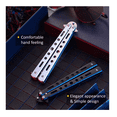 thumbnail image 4 of Peines De Entrenamiento Cuchillo Mariposa Acero Inoxidable 2 PCS, 4 of 5