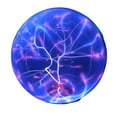 thumbnail image 1 of Inteprter Globo de cristal relámpago de 6/8 pulgadas, lámpara de noche de nebulosa táctil con luz azul, esfera electrostática, Control de Iluminación y accesorios 8 pulgadas, 1 of 6