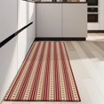 thumbnail image 4 of Brown and Red Christmas Striped Pattern Kitchen Rug Mat,Kitchen Runner Rugs Non Skid Washable,Decorative Kitchen Floor Mats for Kitchen,Sink,Laundry,17"X47", 4 of 5