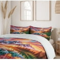 thumbnail image 6 of Ambesonne Lake Duvet Cover Set, Colorful Mesmerizing Scenery, King, Burnt Sienna Green Teal, 6 of 6