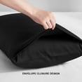 thumbnail image 4 of 2-Pack Bamboo Rayon Cooling Pillowcases – Ultra Soft & Durable-Black, Queen, 4 of 5