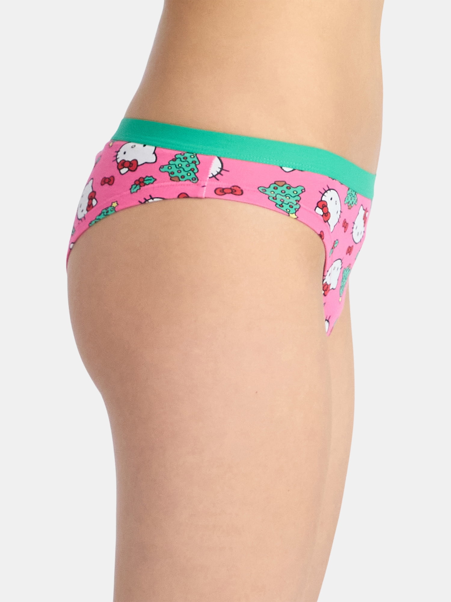 Hello Kitty Women's Christmas Cheeky Panties, 3-Pack, Sizes S-XXL