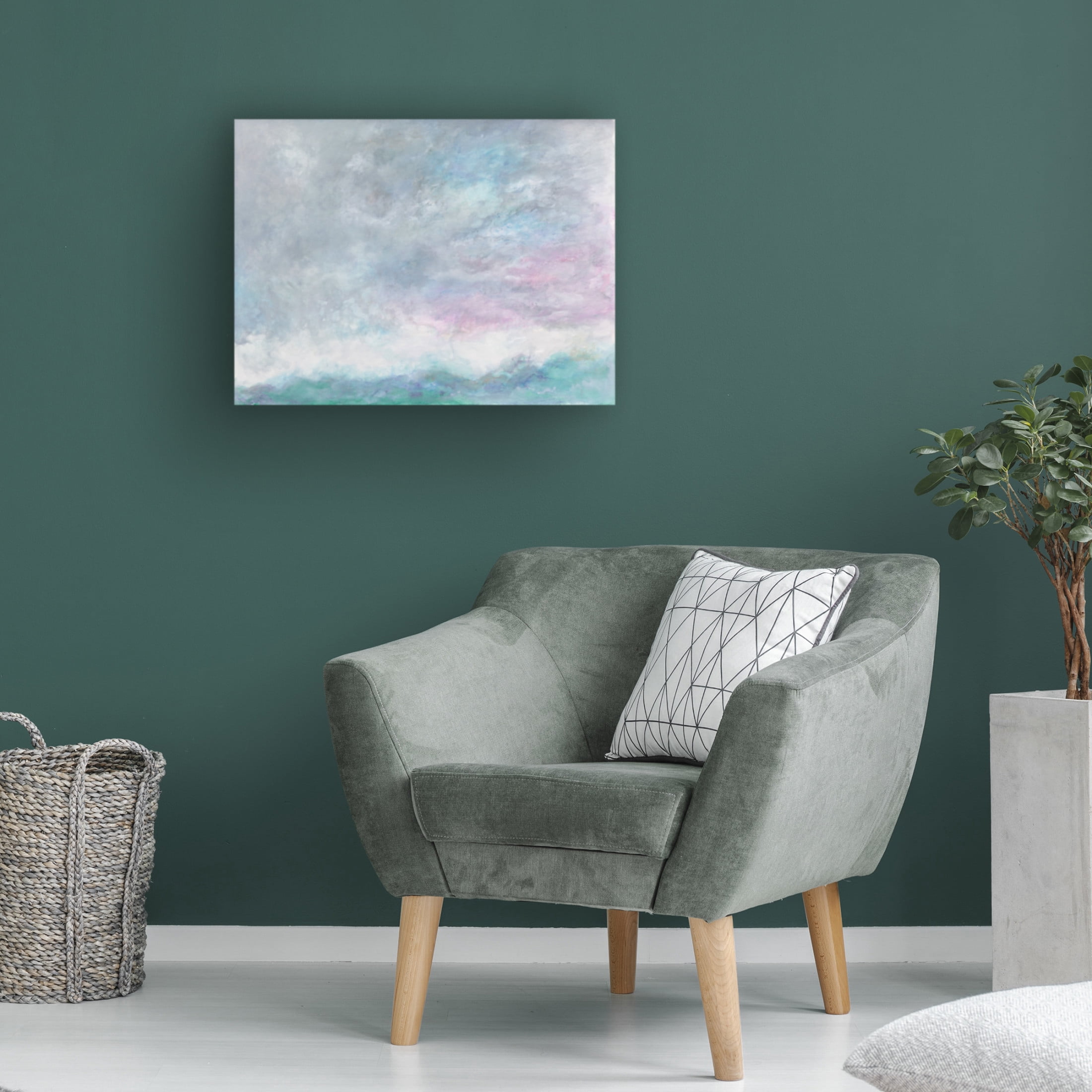 Canvas Wall Art - Ellen Kossoff 'Clouds And Sea 1' Wall Art for Living Room, Bedroom, or Office Décor by Trademark Fine Art - 24 x 18 Inches