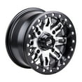 thumbnail image 4 of (4 Pack) 4/110 Tusk Teton Beadlock Wheel 14x7 5.0 + 2.0 Machined/Black For Honda Rancher 420 4x4 2007-2021,2023-2024, 4 of 7