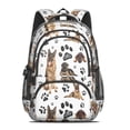 thumbnail image 2 of German Shepherd Dog and Footprint Backpack for School,Cute School Bag,Schoolbag with Adjustable Shoulder Straps & Padded Back,16.9 Inch, 2 of 5
