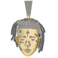 thumbnail image 2 of Hip-hop Rap Rapper Xxxtentacion Necklace Pendant With Rope Chain Bling Cubic Zircon Cool Men's Rock Biker Jewelry Giftgold-, 2 of 5