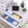 thumbnail image 3 of NEATERIZE Drawer Organizer - [Set of 12] - Closet Organizer and Storage Baskets| Foldable Cloth Drawers Divider | Fabric Bin for Dresser & Shelves |Organize Underwear, Socks, Bra, & Tie’s (Blue), 3 of 4
