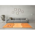 thumbnail image 3 of Ahgly Company Indoor Square Abstract Orange Modern Area Rugs, 7' Square, 3 of 4