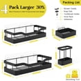 thumbnail image 4 of RicheMake Adhesive Shower Caddy, Heavy-Duty Black Shower Organizer with 44lbs Load & 0.43" Wire Spacing, Rustproof Stainless Steel Bathroom Shelves, Includes Toothbrush & Soap Holders, 4 of 7