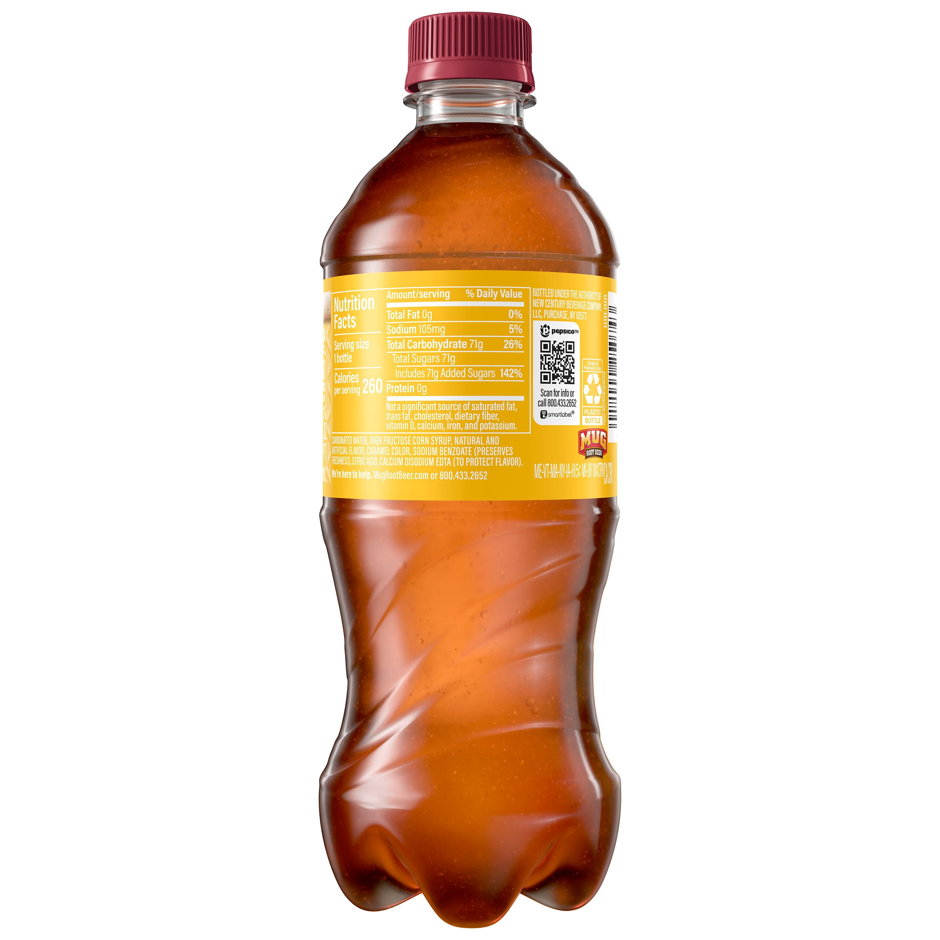MUG Floats Vanilla Howler Soda Pop, 20 fl oz Bottle