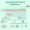 thumbnail image 5 of 7-Color Backlit Bluetooth Keyboard Folio with Pencil Holder for 11-inch iPad Air M2/M3/M4 (2024/2025/2026), iPad Air 4th & 5th Generation,Green, 5 of 8